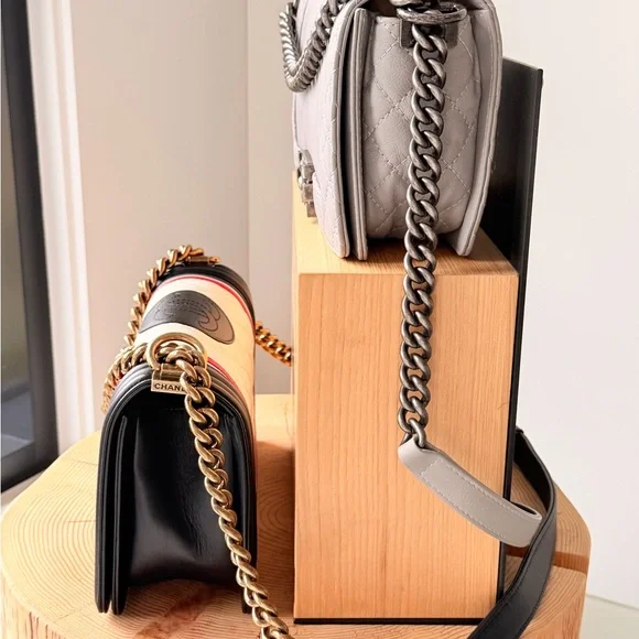 Trendy Grey Chanel Boy Bag - Med- Certificate - Picture 10 of 11